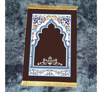 MaroYanYML Tappeto da preghiera islamico tradizionale marocchino con archi e cordoncini moquette morbida per la preghiera a casa e nella moschea