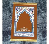 MaroYanYML Tappeto da preghiera islamico tradizionale marocchino con archi e cordoncini moquette morbida per la preghiera a casa e nella moschea