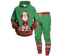 MaroYanYML Tute di Natale da Uomo 2 Pezzi Felpa di Natale brutta e Pantaloni Jogger Pantaloni della Tuta Divertenti Set di Tute abbinate