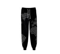 MaroYanYML World Map Pattern Donne Uomini 3D Stampato Jogger Pantaloni Streetwear Cordone Pantalone della Tuta Pantaloni con Tasca