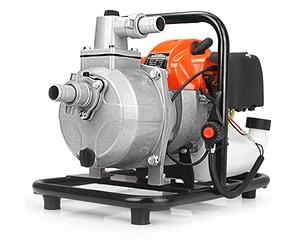 Marpol Motopompa Autoadescante 1" Benzina 2T 5.2HP, Nero/Grigio, Pompa per Acqua, Industriale, Acciaio Inossidabile o Ghisa, Portata 150-300 L/min, Altezza 8m, Prevalenza 25m, Max Pressione 3.3bar