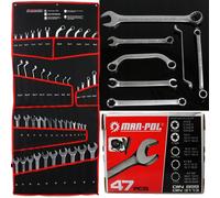 Marpol Set 47 Chiavi combinate fisse e stella 12 punti da 6-32mm kit chiave TORX