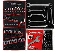 Marpol Set 47 Chiavi combinate fisse e stella 12 punti da 6-32mm kit chiave TORX e poligonali
