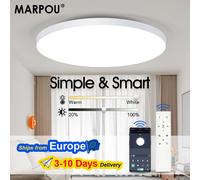 MARPOU Lampada da soffitto a LED intelligente 80W 50W 36W Plafoniere a LED moderne con telecomando APP per lampadario da soggiorno camera da letto
