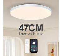 MARPOU Lampada da soffitto intelligente lampada a led per camera da letto Grandi lampade da soffitto Luci a led con telecomando Luci a led dimmerabili per camera