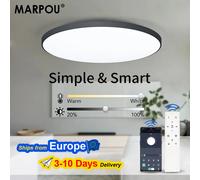 MARPOU Plafoniera moderna a LED con telecomando APP Dimmerabile 50W Lampada da soffitto rotonda intelligente Illuminazione domestica Bagno Camera da letto
