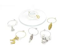 Marque-verres - Kit DIY pour pendentifs de verre à vin - Marqueurs de verres en différents styles - Pour 6 ou 12 verres - Hannas Laden - Coffret cadeau - DIY bricolage