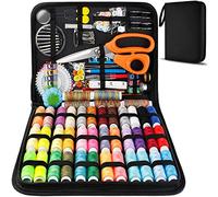 MARQUEEN Grande kit da cucito professionale, 200 accessori da cucito di alta qualità, con forbici da sarta, 41 bobine di filato XL e 30 aghi, adatto per viaggiatori, adulti, bambini
