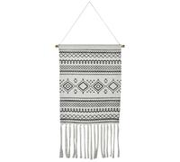 Marrakech - Arazzo boho Calegora, 45 x 85 cm, decorazione da parete in macramè, grigio, decorazione da parete per soggiorno, camera da letto, corridoio, ufficio, arte moderna in stile Skandi