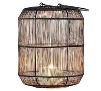 Marrakech Boho Deko Aesthetic - Portacandela a vento in metallo, 27 cm, grande, colore nero, oro, portacandela a vento Stello come decorazione da giardino e soggiorno, decorazione da tavolo
