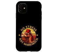 Marrakech Camel Sunset Morocco Flag Marrakesh Lovers Custodia per iPhone 11