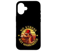 Marrakech Camel Sunset Morocco Flag Marrakesh Lovers Custodia per iPhone 16