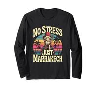 Marrakech Camel Sunset Morocco Flag Marrakesh Lovers Maglia a Manica