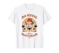 Marrakech Camel Sunset Morocco Flag Marrakesh Lovers Maglietta