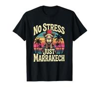 Marrakech Camel Sunset Morocco Flag Marrakesh Lovers Maglietta