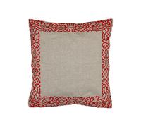 Marrakech, federa per cuscino, 40 x 40 cm, grande | Cuscino per divano in cotone ricamato come decorazione estetica per il soggiorno sulla poltrona e sul divano | Cuscino decorativo Frisia rosso come