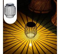 Marrakech Lanterna solare per esterni con manico in metallo, 18 cm, lanterna scandinava a LED solare, colore nero, IP65, impermeabile come decorazione da giardino