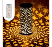 Marrakech Lanterna solare per esterni con manico in metallo, 30 cm, grande | Decorazione natalizia per esterni, lanterna a LED solare Joran, colore bianco, IP65, impermeabile come decorazione da
