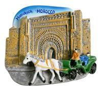 Marrakech Marocco Viaggio Souvenir 3D Magnete Frigorifero Attrazioni Città Frigorifero Magnete Decorativo Tridimensionale Casa Cucina Decorazione