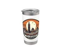 Marrakech Marrasesh Marocco Souvenir Memorabilia Monumenti Bicchiere termico in acciaio inox doppia parete