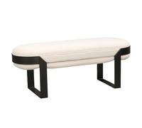 Marrakech - Panca per scarpe moderna, 128 cm, decorazione scandinava, colore bianco, come decorazione per camera da letto o sala da pranzo, stile retrò, Adone come seduta nel corridoio