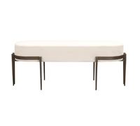 Marrakech - Panca per scarpe moderna, 143 cm, decorazione scandinava, colore bianco, come decorazione per camera da letto o sala da pranzo, stile retrò, Adonia come seduta nel corridoio