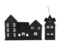 Marrakech - Set di 2 portacandele con riga di casa, 40 cm, in metallo, fatti a mano, design Scandi, decorazione natalizia e accessori per la casa, portacandele per lumini come idea regalo