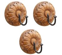 Marrakech - Set di 3 ganci appendiabiti fatti a mano, portasciugamani, 9 cm, utilizzabile come appendiabiti in camera da letto, appendiabiti da corridoio o portasciugamani in cucina