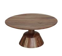 Marrakech Tavolino rotondo 76 cm in legno massello di mango | Grande tavolo da soggiorno in stile moderno boho & skandi | Tavolino da divano realizzato a mano Adisa in legno | Tavolo di design per