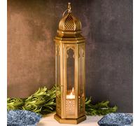Marrakesch Orient & Mediterran Interior Lanterna Decorativa Blu In Metallo 50 cm