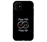 Marriage Humor Wife Wins Ring Heart Sarcastic Fun Custodia per iPhone 11
