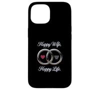 Marriage Humor Wife Wins Ring Heart Sarcastic Fun Custodia per iPhone 15