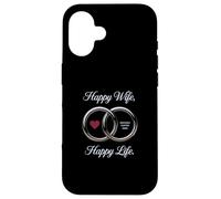 Marriage Humor Wife Wins Ring Heart Sarcastic Fun Custodia per iPhone 16