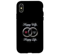 Marriage Humor Wife Wins Ring Heart Sarcastic Fun Custodia per iPhone X/XS