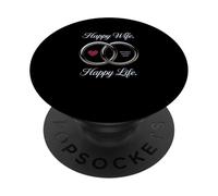 Marriage Humor Wife Wins Ring Heart Sarcastic Fun PopSockets PopGrip Adesivo