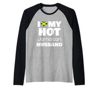 Married To Hot Jamaica Man I Love My Hot Jamaican Husband Maglia con Maniche Raglan