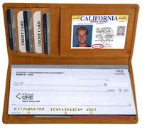 Marroncino Originale Vacchetta Libretto Degli Assegni Cover Organizer Premium A