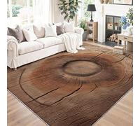 Marrone Anelli Di Crescita Degli Alberi Venature Tappeto Salotto 80 x 150 cm Camera Da Pranzo Antiscivolo Tappeti Lavabile In Lavatrice Carpet In Legno Vintage Pelo Corto Cameretta Sala