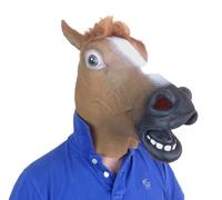 Marrone Cavallo Testa Maschera Completo Lattice Costume Cervo Accessorio Animale