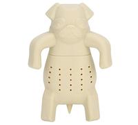 Marrone chiaro Forma di cane Forma di carlino Infusori per tè Infusore per foglie sfuse Diffusore per filtri per tè alle erbe e alla frutta Silicone per uso alimentare Aggiungi divertimento all'ora