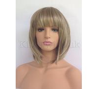 Marrone Chiaro/Parrucca Bionda Donna da Corto Stile Bob Testa Completa B38 UK