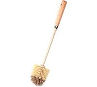 Marrone chiaro per uso domestico in legno manico lungo scopino per WC in legno scopino per WC in famiglia hotel cucina bagno multifunzionale staccabile strumento di pulizia della