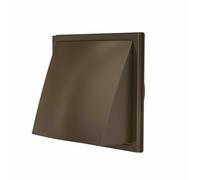 Marrone Condotto Cappuccio 190mm x 190mm/125mm Con Gravity Linguetta Sfiato