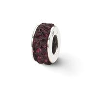 Marrone Cristalli Da Swarovski Perlina 2 File .925 Argento Sterling