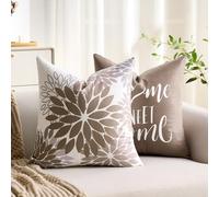 Marrone Dalia Copricuscini Divano 40x40 cm Cuscini per Divano Federe Decorativi Velluto Motivo Geometrico Fodera Cuscino Quadrato Morbido Fodere All'aperto Camera da Letto Soggiorno Set di 2