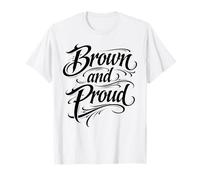 Marrone E Orgoglioso Messicano Raza Chicano Oldies Latino Pride Mex Maglietta