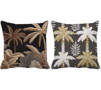 Marrone Federe Cuscini Divano 50x50 Set di 2 nordico Cuscini per Divano Esterno Impermeabili Morbido Quadrato Cushion Covers per Camera da Letto Estate Giardino Patio Decorazione Della Casa h5-2316f