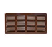 Marrone Metallo Aeratore Griglia 400mm x 200mm Fly Schermo Piatto Louvre Tubo