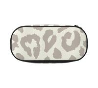 Marrone Modello Leopardo Stampa Matita Caso Spazioso Penna Del Sacchetto Della Chiusura Lampo Ad Alta Capacità Strumenti, Nero, One Size, Carino