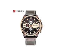 (marrone)Orologi da uomo Curren, moda casual, al quarzo, sportivi, orologi da polso blu, cronografo